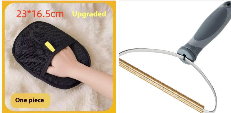 Kit sofá y ropa: manopla y quitapelusas con mango
