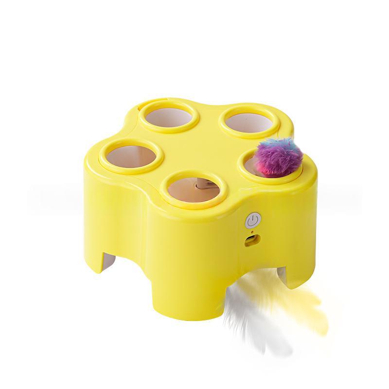 PopMole amarillo de 5 agujeros para gatos
