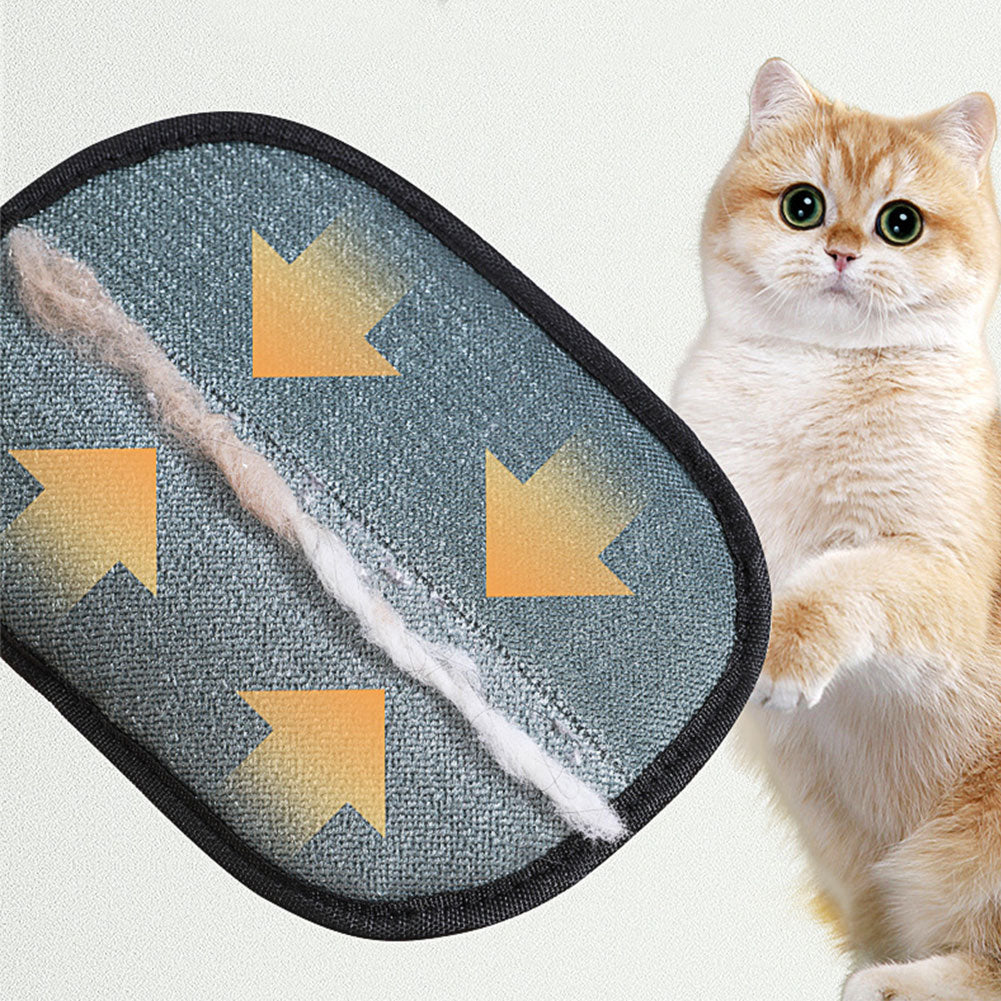 Pelo de gato acumulado en la manopla quitapelos