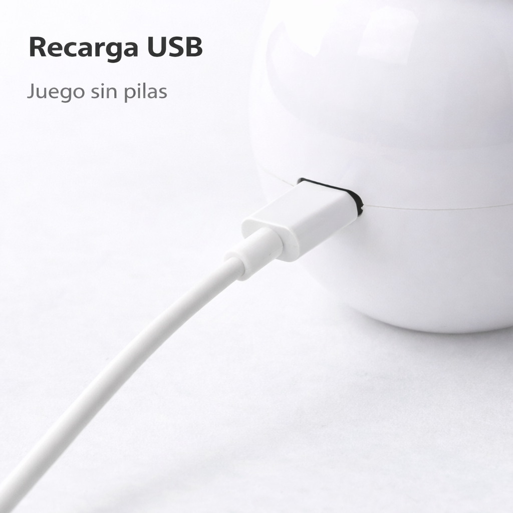 Puerto de carga USB del juguete automático para gatos HuntTail Pro que permite recargar el dispositivo sin necesidad de pilas