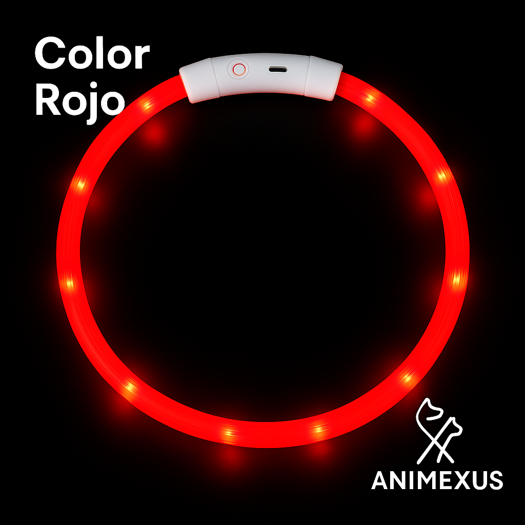 Animexus® NightGlow™ – Collar LED Recargable