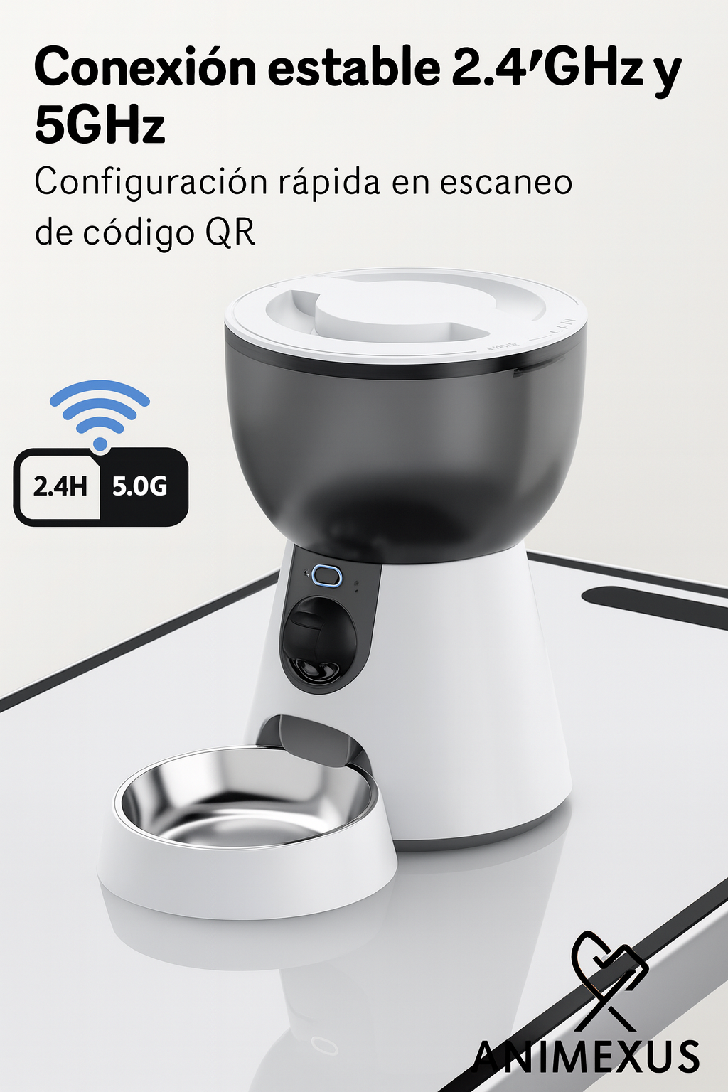 Animexus FeederCam Pro | Comedero Automático c/ Cámara 2K, Audio y Porciones