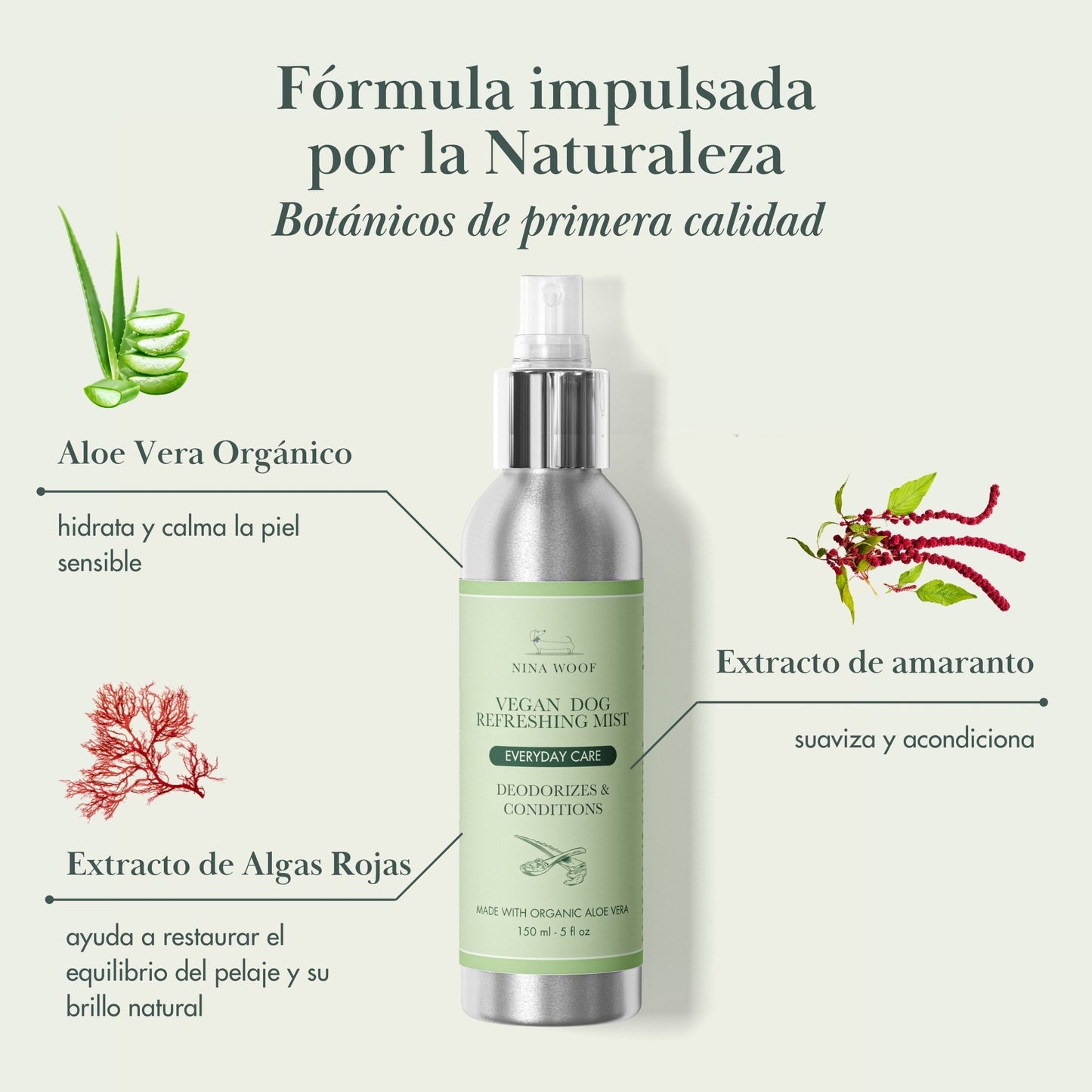 FreshMist — Spray desodorizante para perro entre baños (150 ml)
