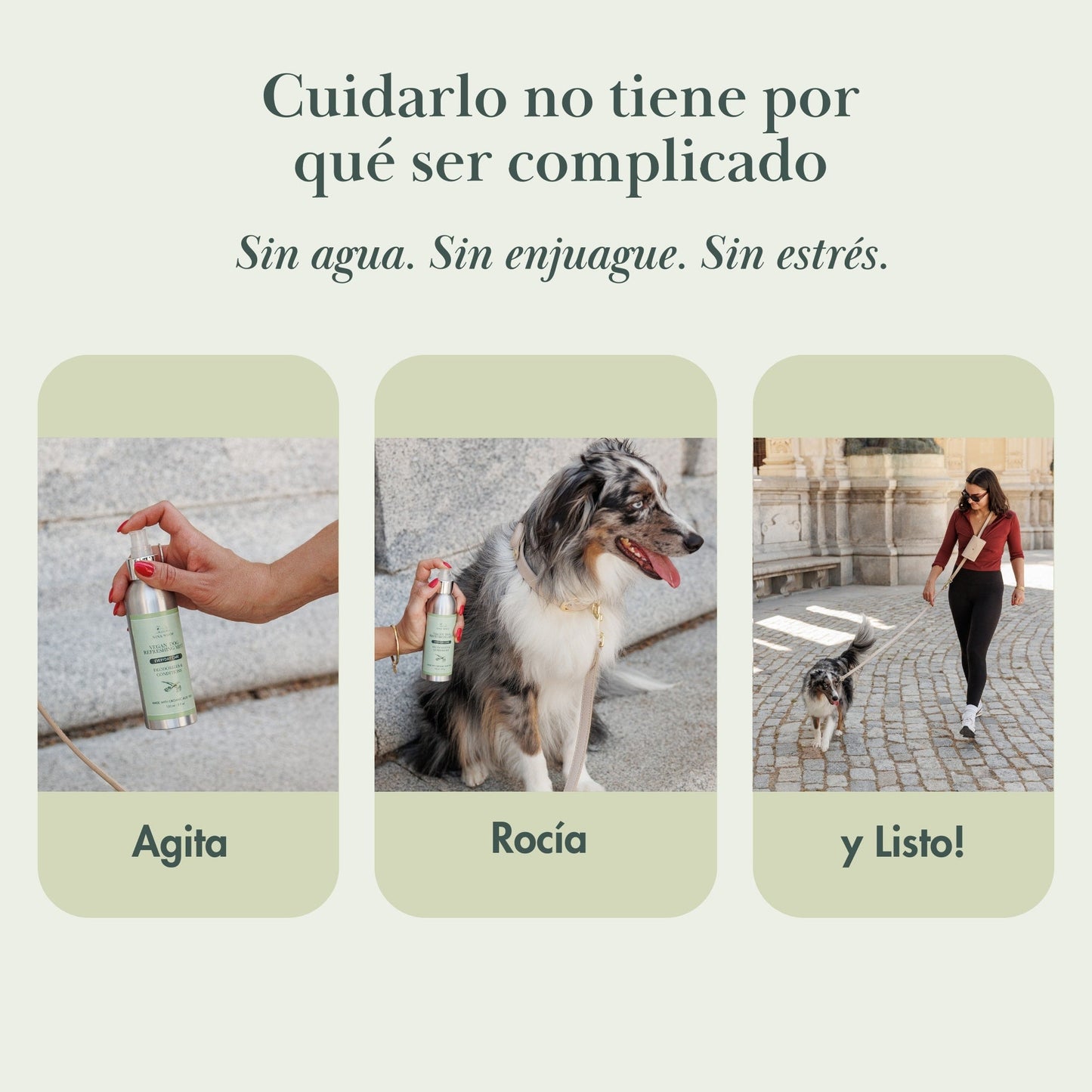 FreshMist — Spray desodorizante para perro entre baños (150 ml)