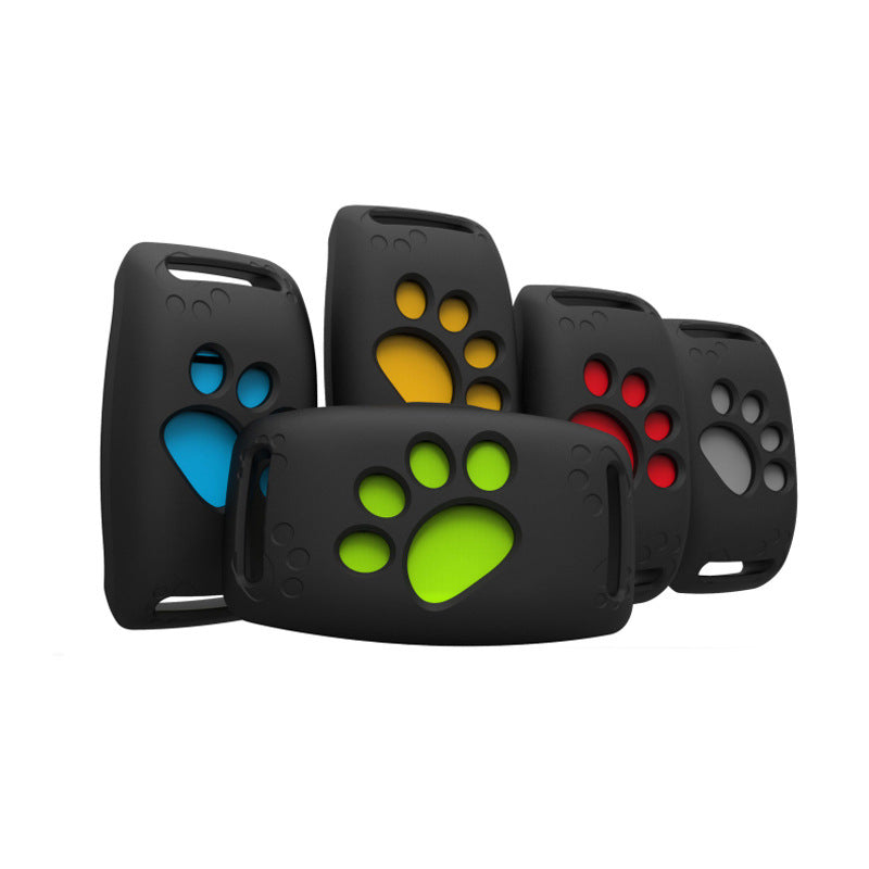 Conjunto de localizadores GPS Animexus Secure en diferentes colores (verde, azul, amarillo, rojo y gris), dispositivos inteligentes para rastrear mascotas sin suscripciones y con control en tiempo real desde el móvil.