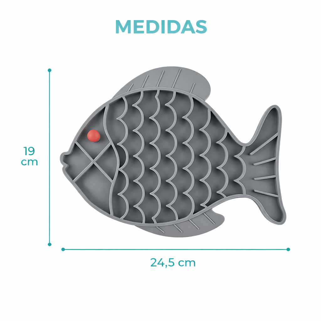 Medidas de la alfombrilla: 24,5 × 19 cm (vista superior).
