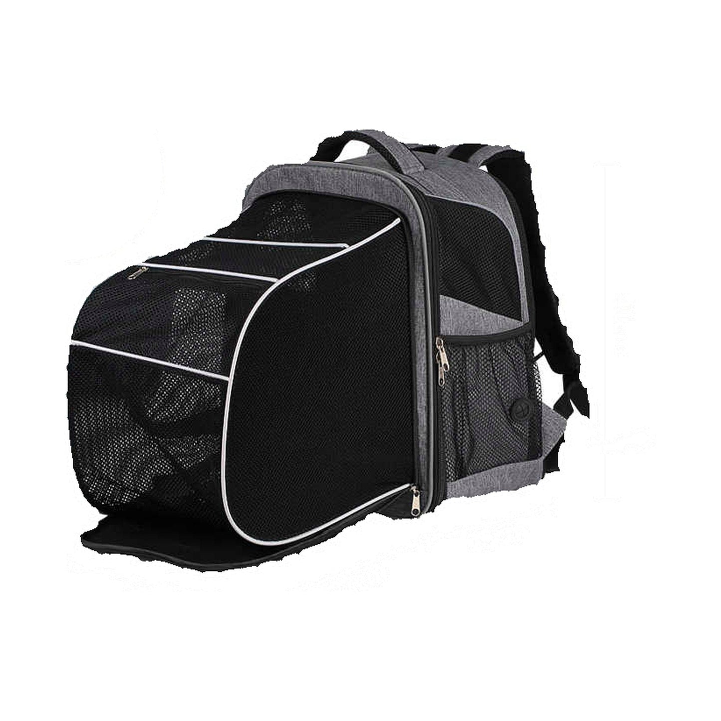 Mochila transportín TravelBubble, color gris estelar, versión expansible con panel frontal de malla