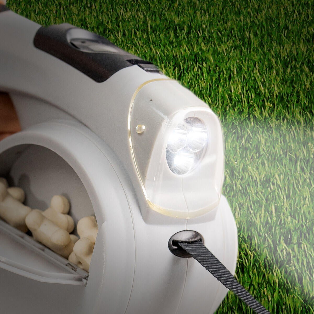 Leashic 6-en-1 — Correa retráctil para perro con luz LED y accesorios integrados