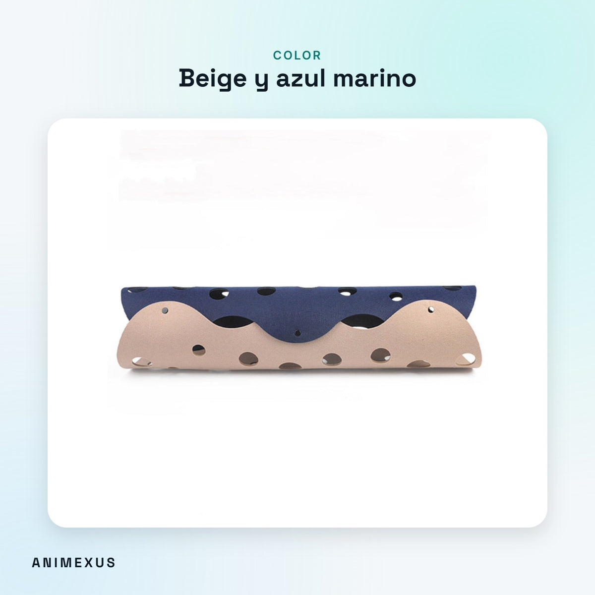 Túnel de fieltro FeltTunnel beige y azul marino