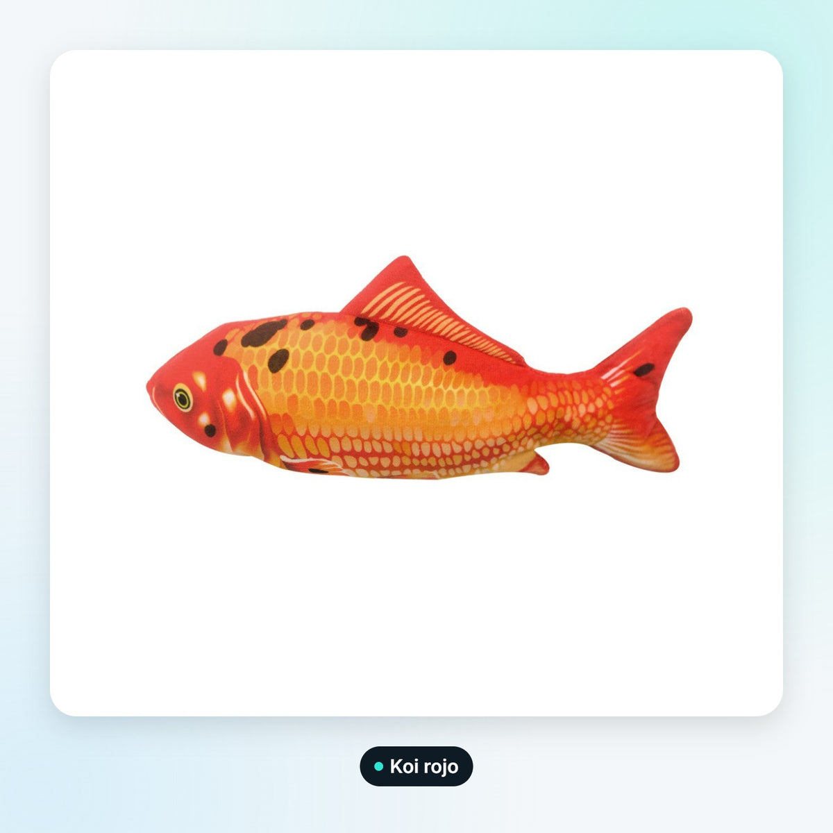 KickFish modelo Koi rojo: pez de peluche interactivo que coletea para gatos