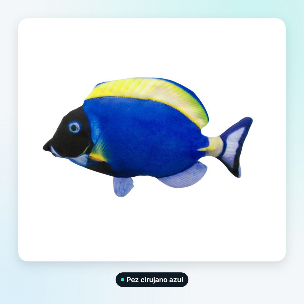 KickFish modelo Pez cirujano azul: pez de peluche interactivo que coletea para gatos