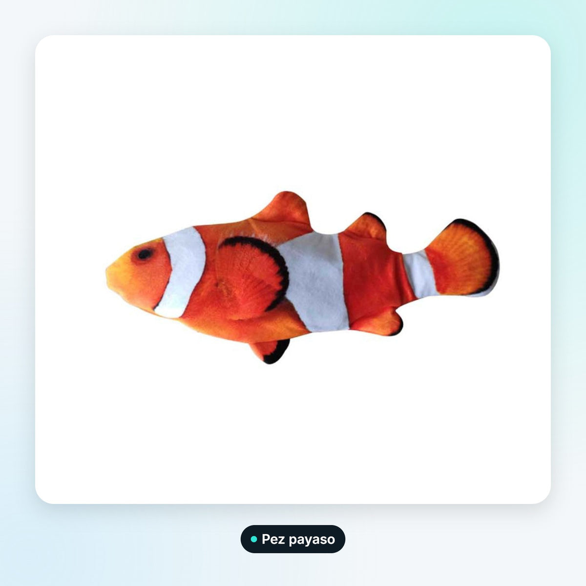 KickFish modelo Pez payaso: pez de peluche interactivo que coletea para gatos