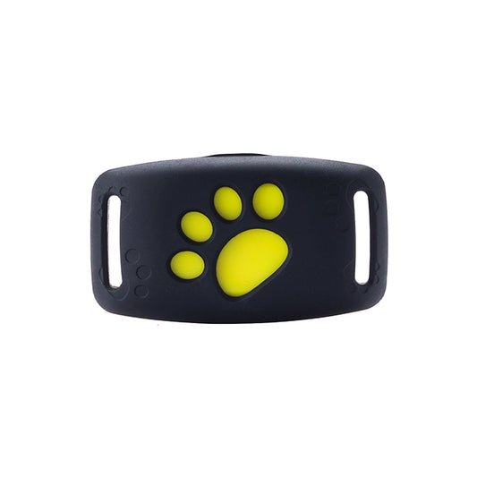 Localizador GPS Secure negro/amarillo — vista frontal sobre fondo blanco