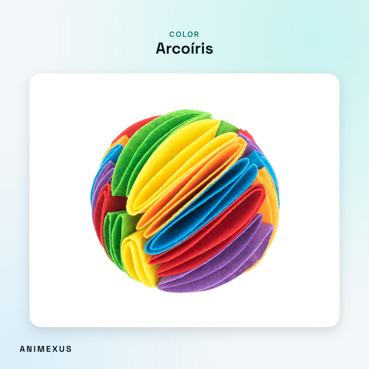 Bola olfativa SniffBall en colores arcoíris