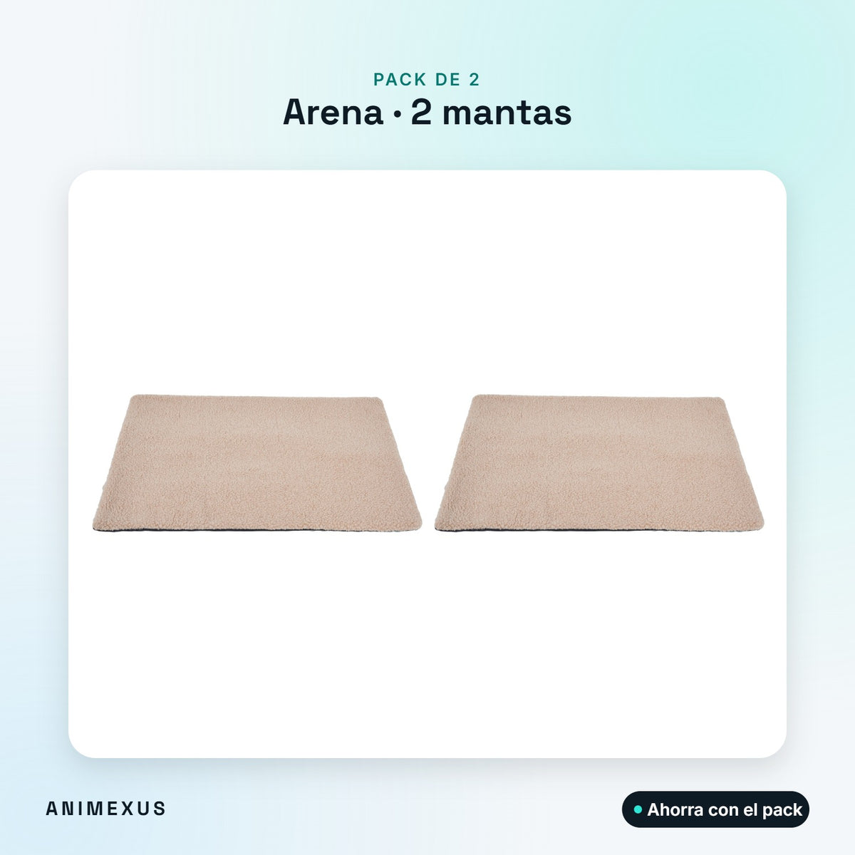 Pack de dos mantas térmicas WarmPad en color arena