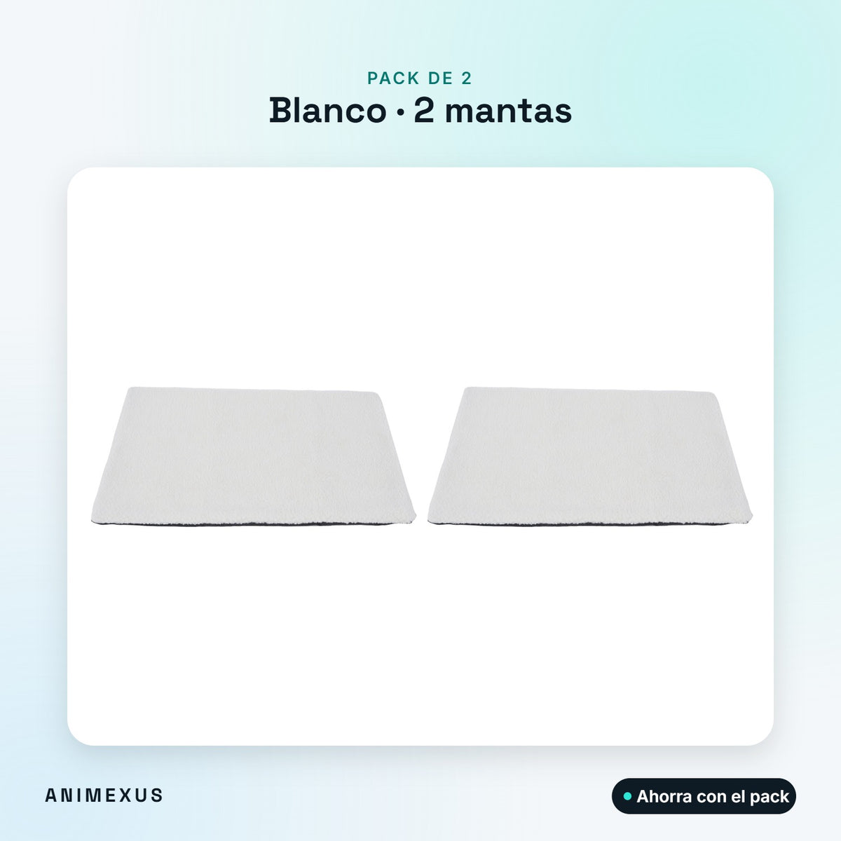 Pack de dos mantas térmicas WarmPad en color blanco